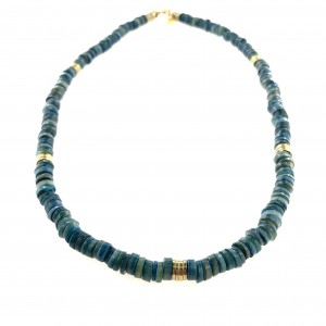 Collana Pietra di Fiume Blu