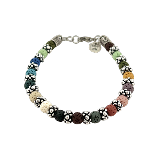 Lava stone bracelet and dotted elements