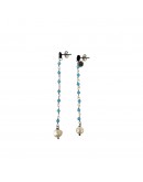 Swarovski chain and pearl earrings