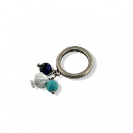 Ring with Pumo Pedenti and Stones