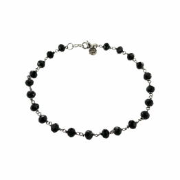 Anklet with faceted Onyx stone