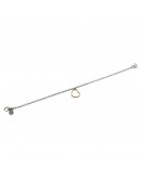 Silver and gold heart bracelet