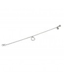 Silver and gold heart bracelet