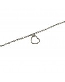 Silver and gold heart bracelet