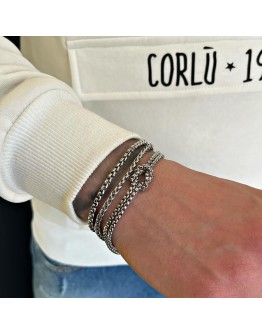 BRACCIALE CATENA SNAKE QUADRATO 