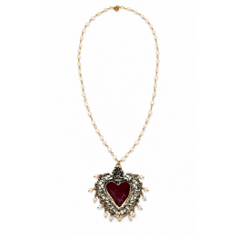 Collier Sacré-Cœur avec Perles