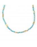 Necklace with Turquoise Spinelli Stones and Gold Loops