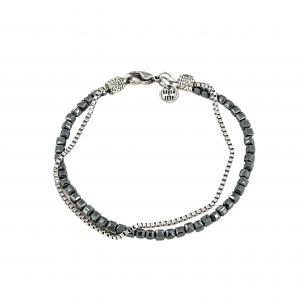 Natural Hematite bracelet and chain