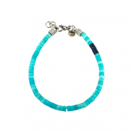 TURQUOISE AND BLUE TIGER'S EYE BRACELET