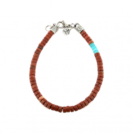 CORAL AND TURQUOISE STONES BRACELET