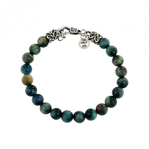 Bracelet with clear tigers eye stones
