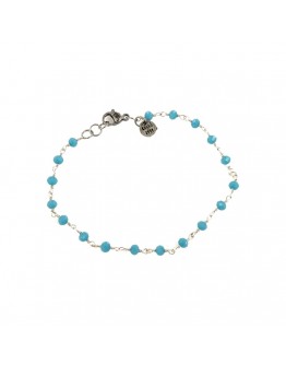 Bracelet with turquoise swarovski chain