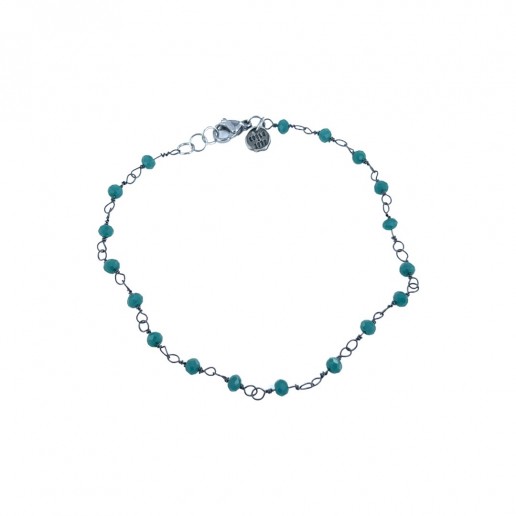 PULSERA CADENA SWAROVSKI VERDE CLARO