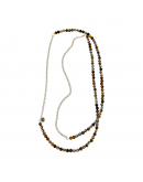 Tiger eye necklace with dotted elements