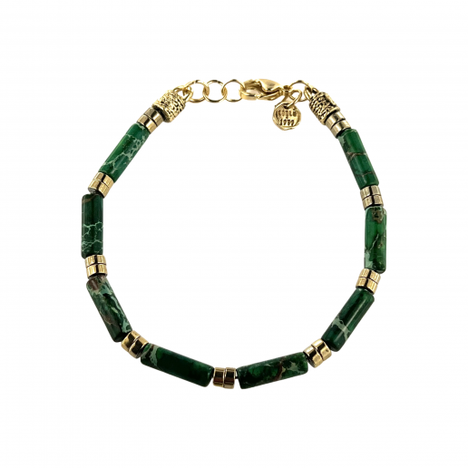 BRACCIALE PIETRA DIASPRO IMPERIALE E PASSANTI EMATITE ORO BRACCIALE PIETRA DIASPRO IMPERIALE E PASSANTI EMATITE ORO