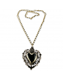 Sacred Heart necklace with Swarovski chain