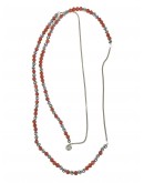 Red jasper NECKLACE with dotted elements