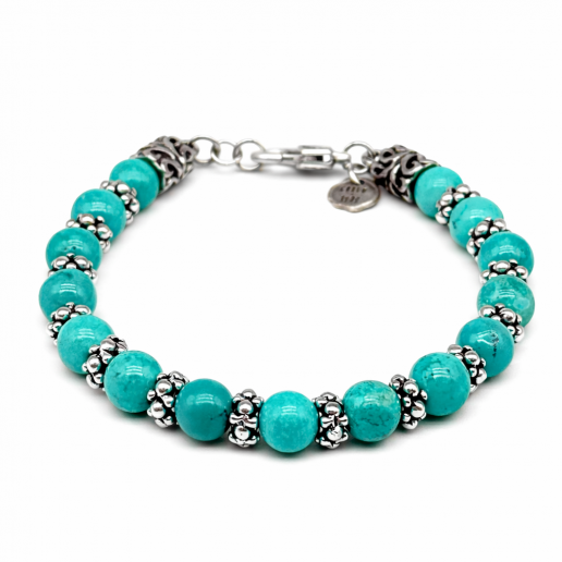 GRÜNES AULITE-ARMBAND mit gepunkteten Elementen