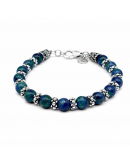 BLUE LAPIS LAZULI BRACELET with Dotted Elements
