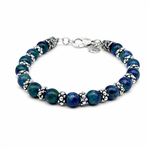 BLUE LAPIS LAZULI BRACELET with Dotted Elements