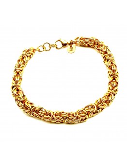 Bracciale maglia bizantina oro
