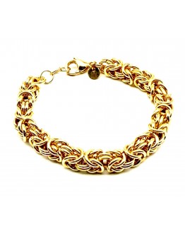 Bracciale maglia bizantina oro