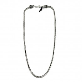 Collana Catena Maglia Spiga con Cornetto