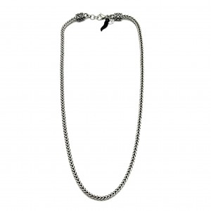 Collana Catena Maglia Spiga con Cornetto