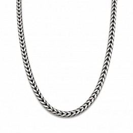 Collana Catena Maglia Spiga con Cornetto