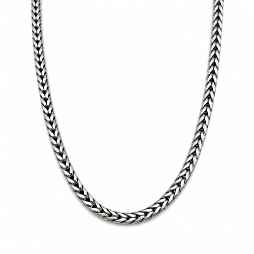Ear Link Chain Necklace with Croissant