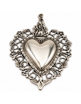Pendente Sacro Cuore Argento