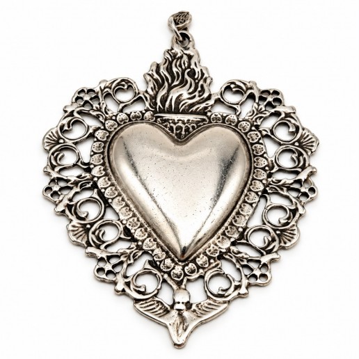 Pendente Sacro Cuore Argento