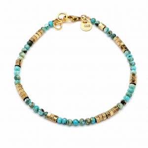 BRACCIALE PIETRE SPINELLI ed EMATITE ORO