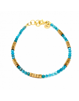 BRACCIALE PIETRE SPINELLI ed EMATITE ORO