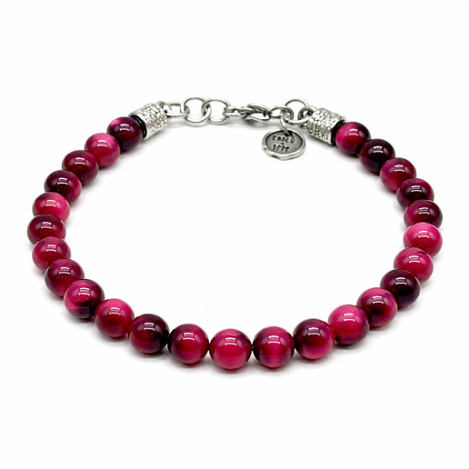 BRACCIALE OCCHIO DI TIGRE RUBINO