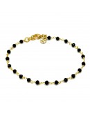 BLACK SWAROVSKI CHAIN BRACELET