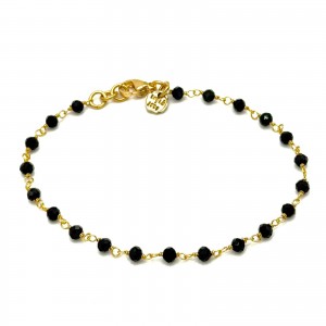 BRACCIALE CATENA SWAROVSKI NERO 