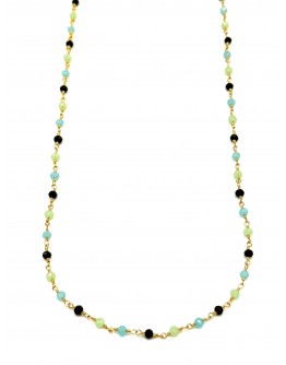 COLLANA CATENA SWAROVSKI BLU TURCHESE