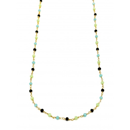COLLANA CATENA SWAROVSKI BLU TURCHESE