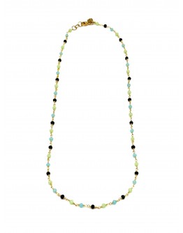 COLLANA CATENA SWAROVSKI BLU TURCHESE