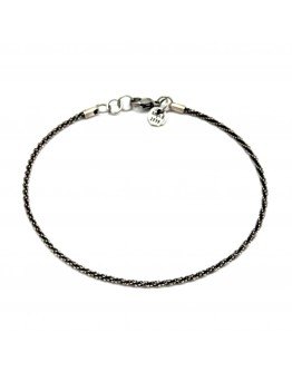 Bracciale catena torcione diamantata argento