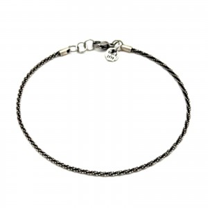 Bracciale catena torcione diamantata argento