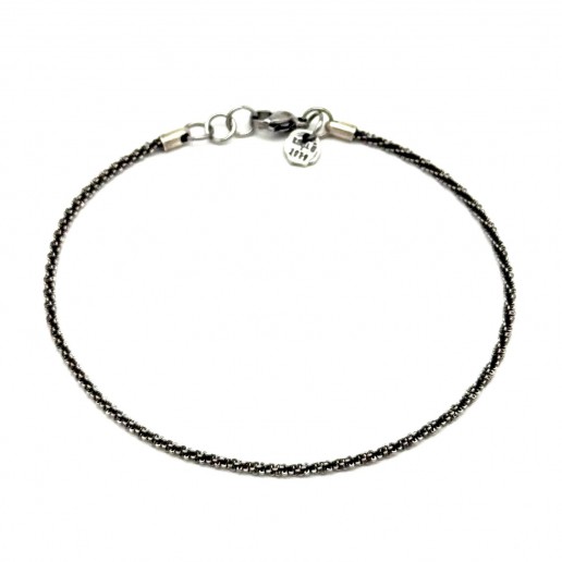 Bracciale catena torcione diamantata argento