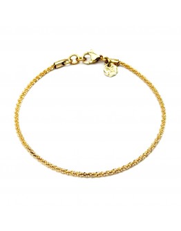 Bracciale catena torcione diamantata oro