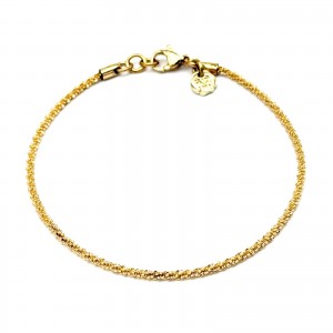 Bracciale catena torcione diamantata oro