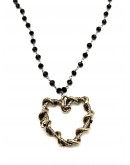 Collana Onice Sfaccettato e un cuore serpente