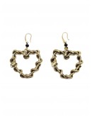 Faceted Onyx Earrings and a Snake Heart