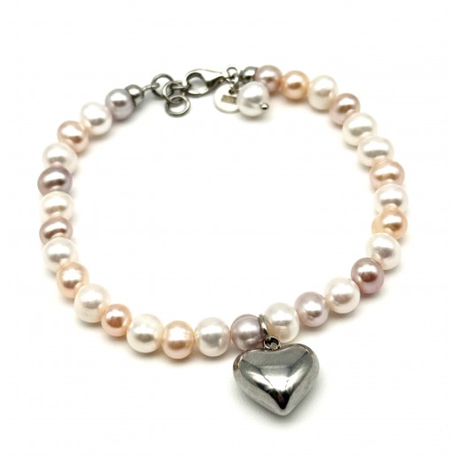 Bracciale con Perle e Cuore