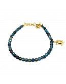 Bracciale apatite blu con tartaruga