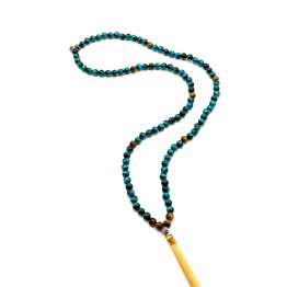 Collana Mala Occhio di Tigre Light Blue e occhio di tigre 